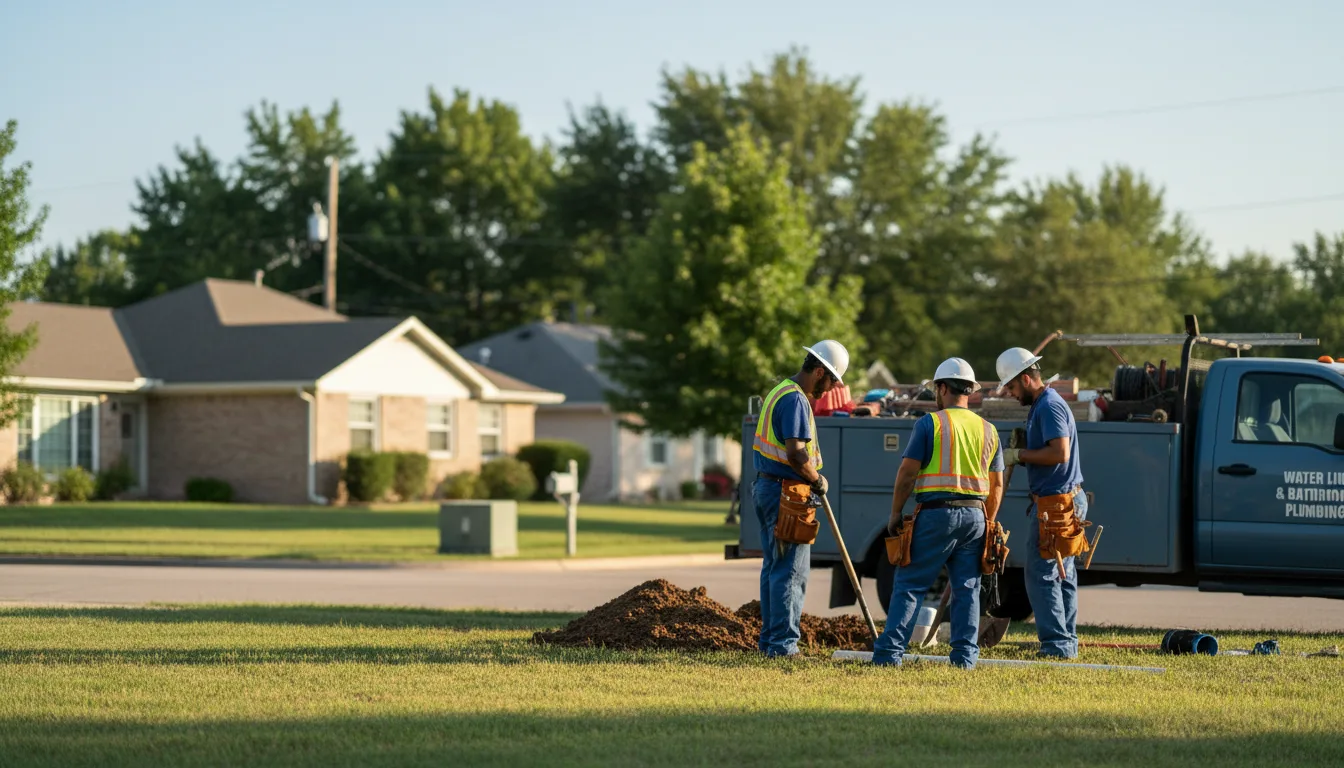 Residential water line and bathroom plumbing service in Goode, VA